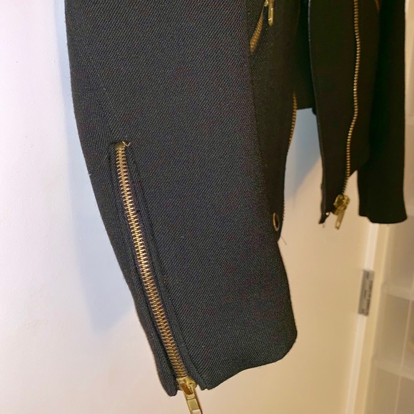 Zara mixed material moto style jacket - Picture 5 of 8